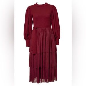 COSETTE MIDI DRESS IN WINE BY IVY CITY CO.